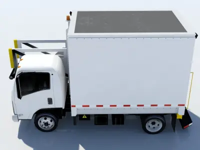  Catering Truck Small Low Poly Blank Airport Low-poly 3D model
