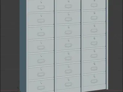 Industrial metal cabinet - Maison du Monde MABILLON Free 3D model