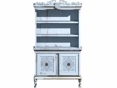 Shabby Chic Dining Suite Low-poly 3D model