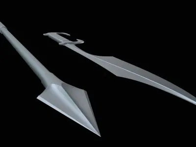 Spartan Weapons Low-poly 3D model