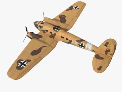 Heinkel He 111 VG-ES Low-poly 3D model