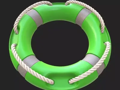 Lifebuoy Life Preserver Low-poly 3D model purchase