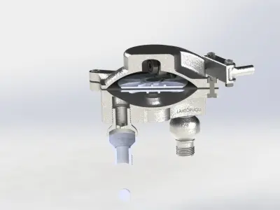 Efficient diaphragm pump 3D print model