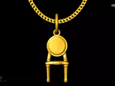 Chair pendant charms - one inch pendant 3D print model purchase
