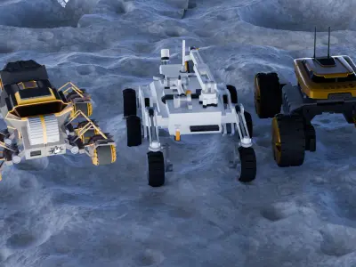 Space Rover Pack Of 5 3D model