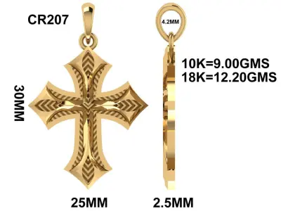 CROSS PENDANT CR207 3D print model