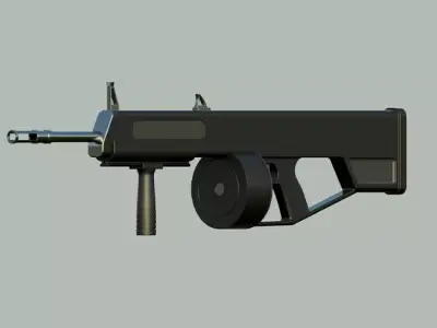 AA-12 shotgun 3D model 3D model