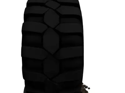 Heavy Duty OffRoad Industrial Tire 3D model