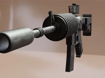 Machine gun Free low-poly 3D model buy