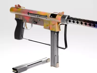 SMG M76 AUTOMATIC RIFLE SMITH WESSON LOW POLY Free low-poly 3D model