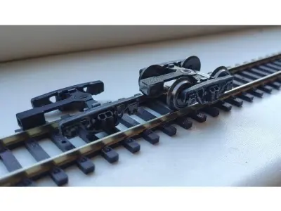 HO scale model of a train bogie Free 3D print model