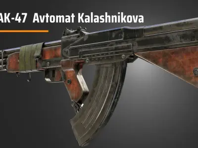 AK-47  Avtomat Kalashnikova 3D model