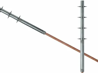Collection of 40 spears and halberds 3D model