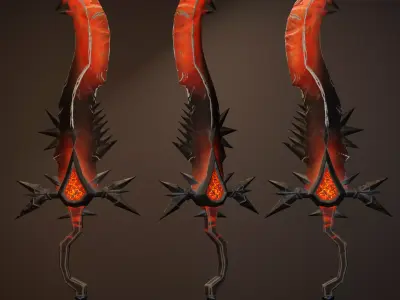 Stylized Sword  Free low-poly 3D model
