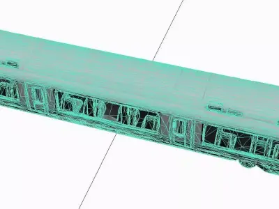 Modern Passenger Train High Speed Rail Transport Model 3D model