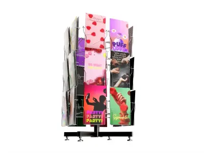 Rotating Postcard Display 3D model