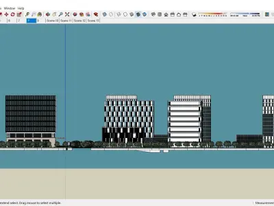 Sketchup Commercial Complex 159 3D model
