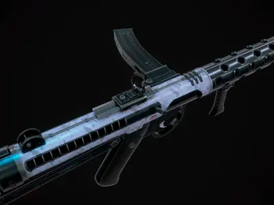 Futuristic Sterling MK4 Low-poly 3D model