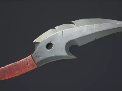 Stylized old age Blade Low-poly 3D model