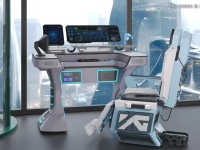 Futuristic Command Station 3D model