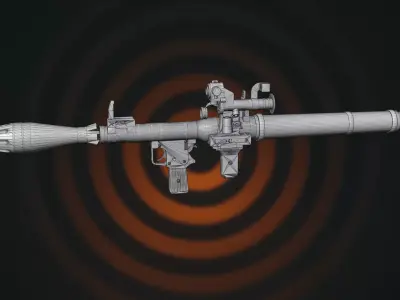 Military-Grade RPG Launcher Steel Vanguard 3D model