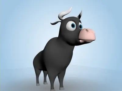 Cartoon Bull 3D model