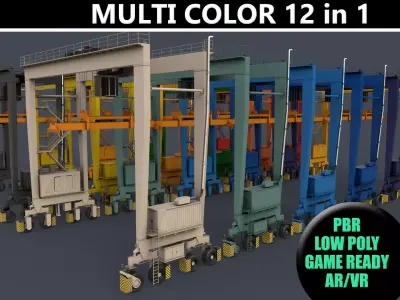 PBR Rubber Tyred Gantry Crane RTG V2 - Multi color Pack
