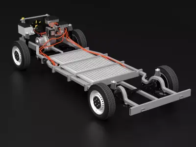 Electric Euro Van Chassis 3D model