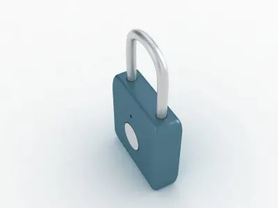 Fingerprint Padlock 3D model