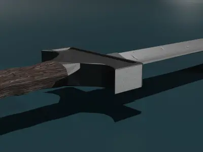 game ready low poly sword Free 3D model purchase