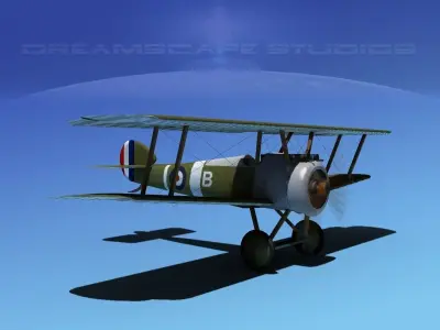 Sopwith Camel 3D model - Rigged and Textured
