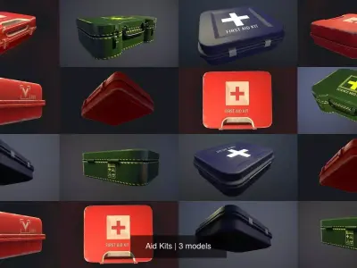 Aid Kits 3D Model Collection