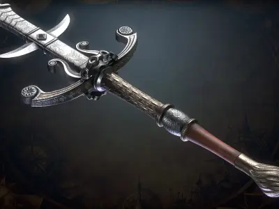 Medieval Weapons Low-poly 3D model 2