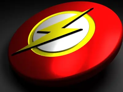 flash logo Low-poly 3D model