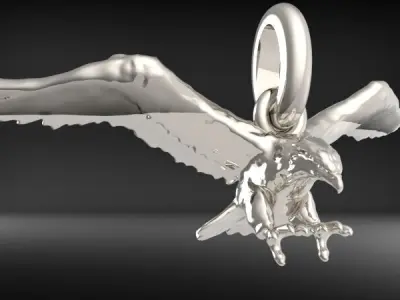 American Winged Eagle Pendant 3D print model purchase