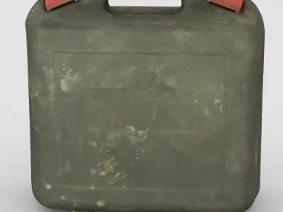 Suitcase High Poly military case - military case 3D model