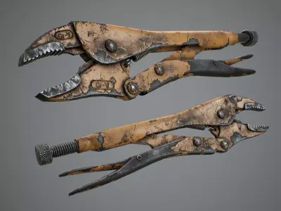 Locking Pliers Low-poly 3D model purchase