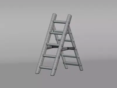 Wooden Ladder Low-poly 3D model buy