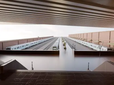 Egyptian Metro New El marge station 3D model