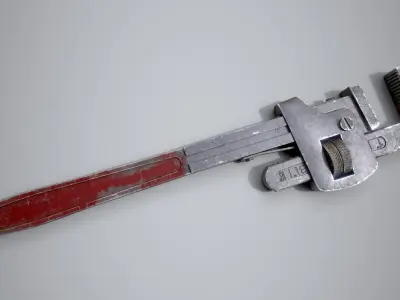 Pipe Wrench 3D Model  Photorealistic  Game Render Ready Low-poly 3D model