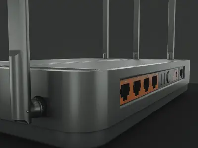 Router PBR 2 Types Low-poly 3D model