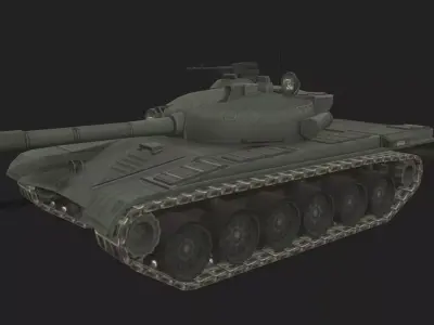 Tank T-72 Low-poly 3D model purchase