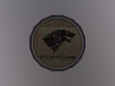 shild game of thrones logo 3D model
