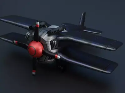 Airplane low-poly Low-poly 3D model