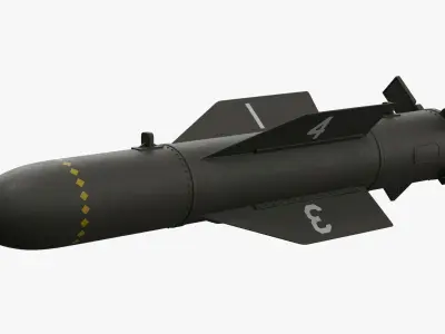 GBU-57 Bunker Buster Rigged for Cinema 4D 3D model