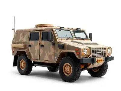 Desert Camouflage Armored Vehicle model pack Low-poly 3D model by vfxcgartist