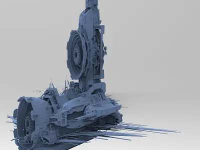 2 Airship Designs Scifi and Queens 3D model