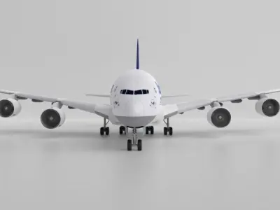 Airbus 380 -Lufthansa Free 3D model