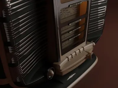 Old Soviet Retro Radiostation Zvezda-54 Free 3D model