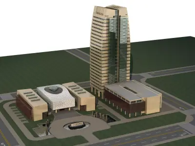 Museum Building 3D model 14